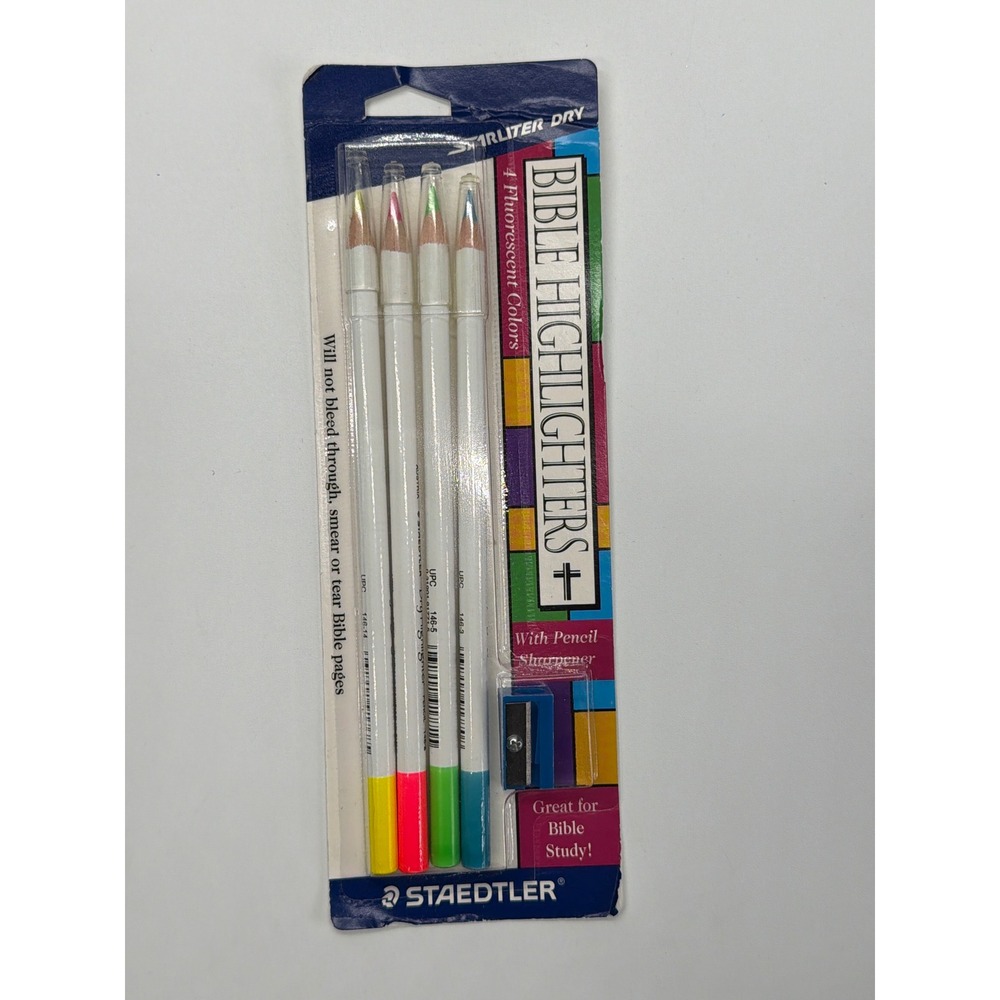 Staedtler Starliter Dry Bible Highlighter Pencils 4 Fluorescent Colors 146 BK4B